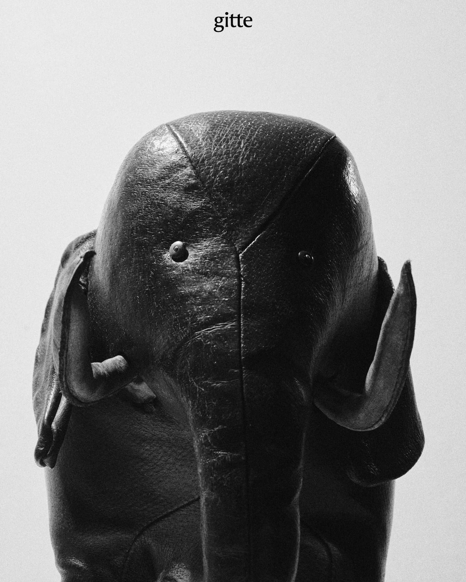 Vintage 1970s Leather Elephant Footstool by Dimitri Omersa