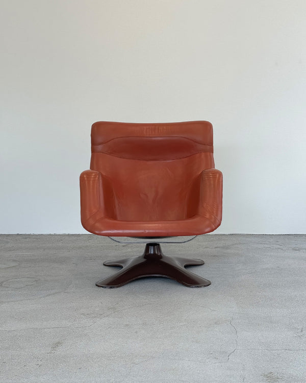 1960s Terracotta Karuselli Lounge Chair by Yrjö Kukkapuro