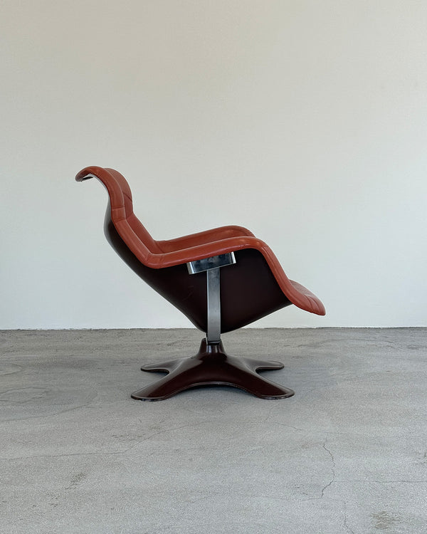 1960s Terracotta Karuselli Lounge Chair by Yrjö Kukkapuro