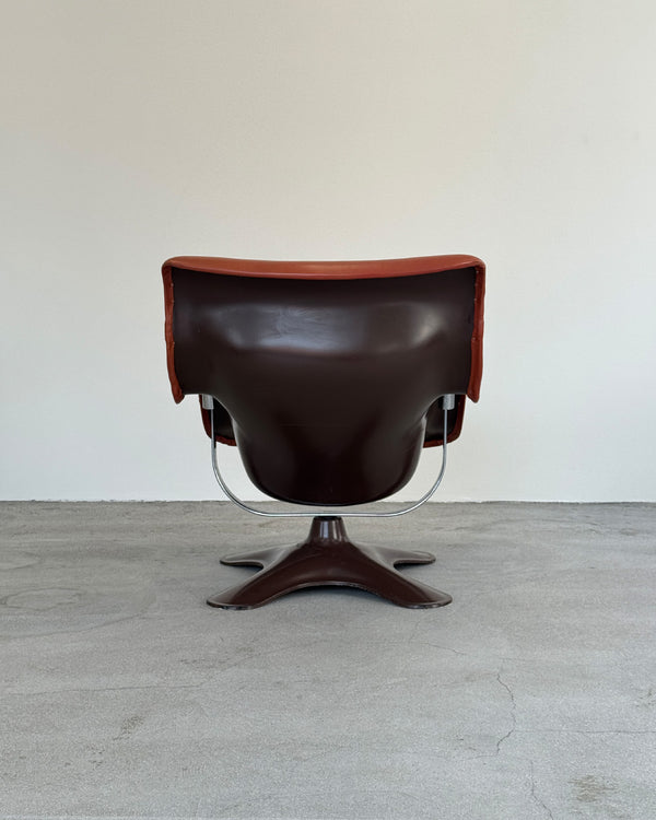 1960s Terracotta Karuselli Lounge Chair by Yrjö Kukkapuro