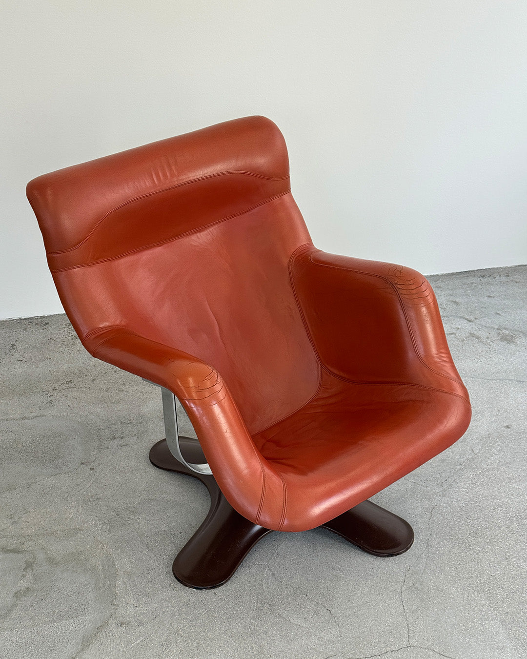 1960s Terracotta Karuselli Lounge Chair by Yrjö Kukkapuro