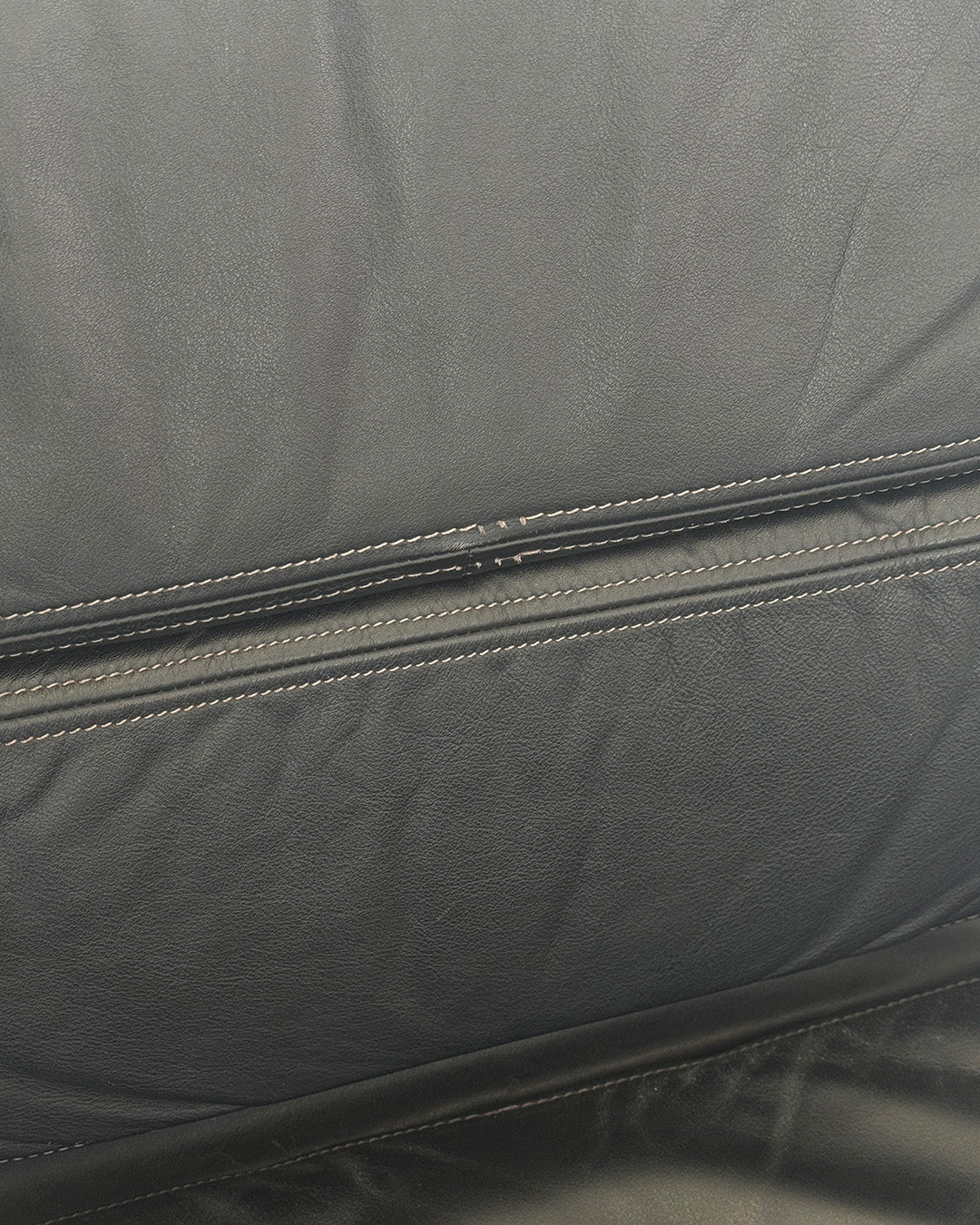 Charles & Ray Eames EA208 Soft Pad Black Leather Armchair for ICF Italy