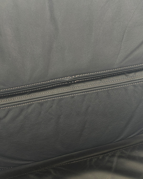 Charles & Ray Eames EA208 Soft Pad Black Leather Armchair for ICF Italy