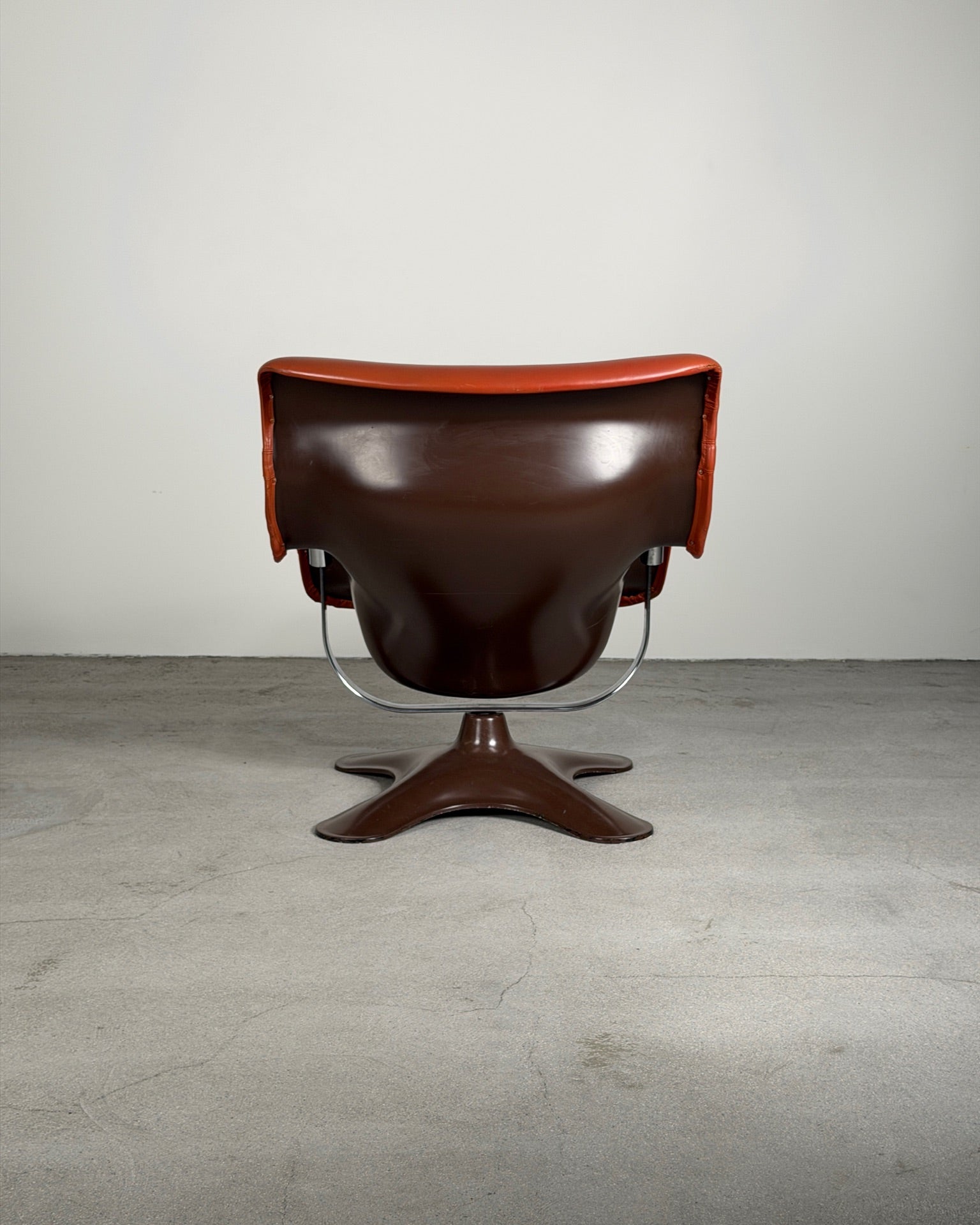 1970s Terracotta Karuselli Lounge Chair by Yrjö Kukkapuro