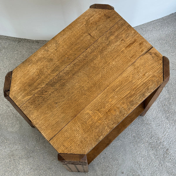 French 1950s Solid Wood Side Table