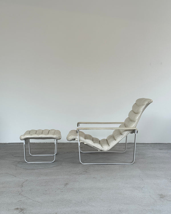 llmari Lappalainen 'Pulkka' Lounge Chair with Ottoman for Asko