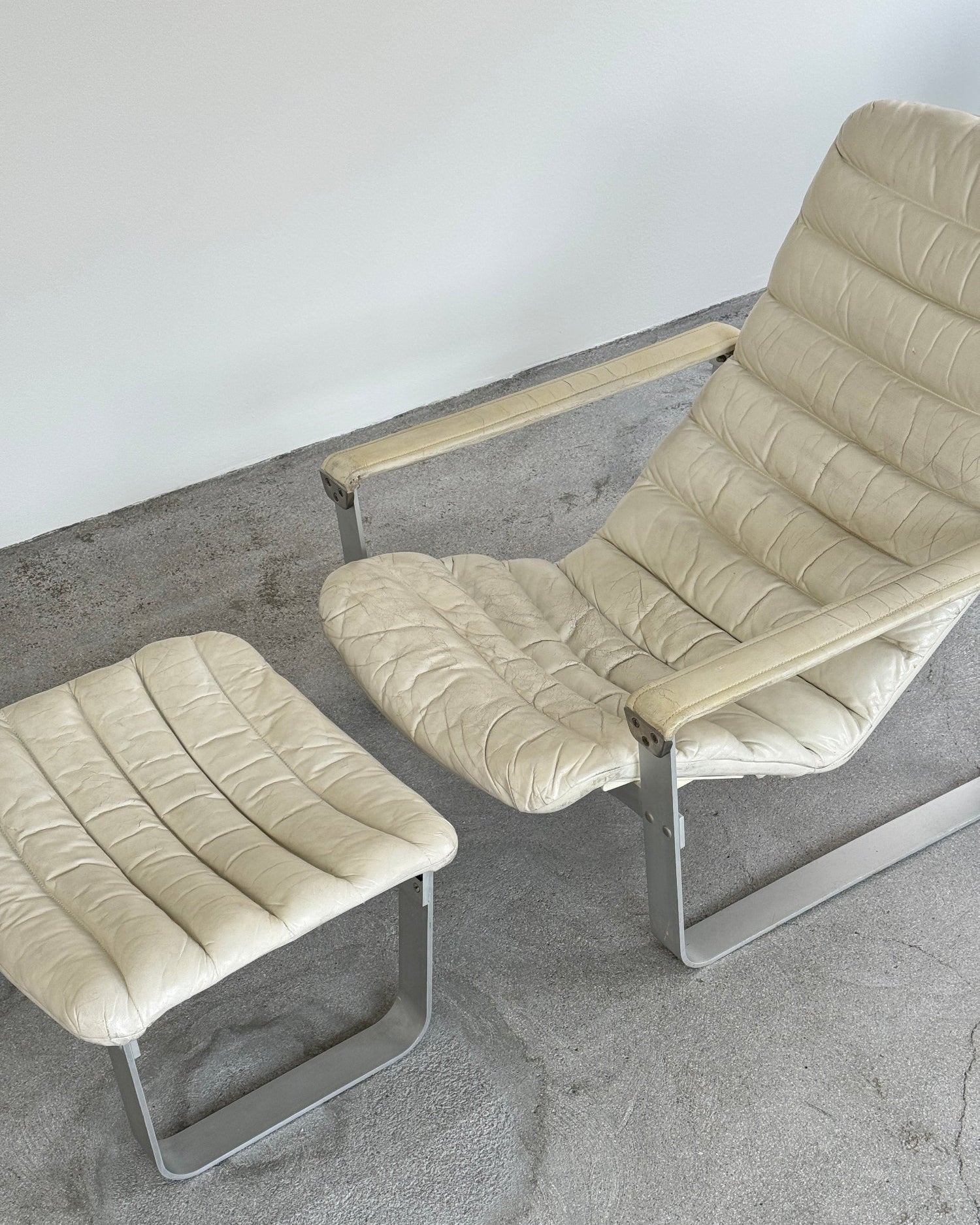 llmari Lappalainen 'Pulkka' Lounge Chair with Ottoman for Asko