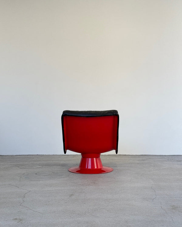 Red Saturnus Lounge Chair by Yrjö Kukkapuro