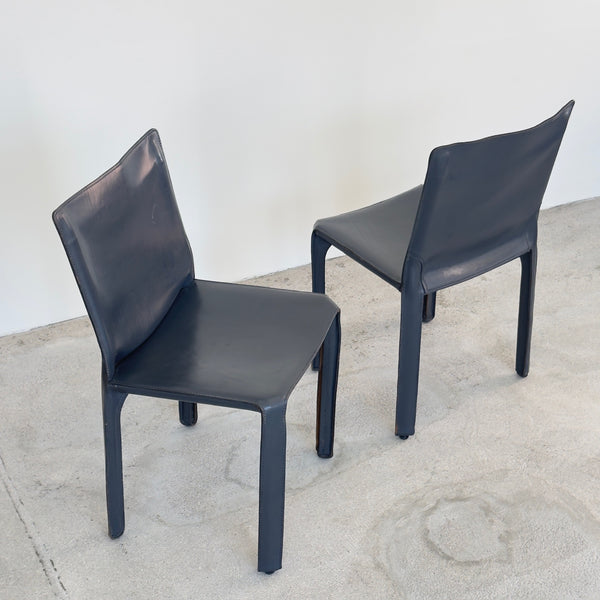 Set of 412 Cab Chairs by Mario Bellini for Cassina