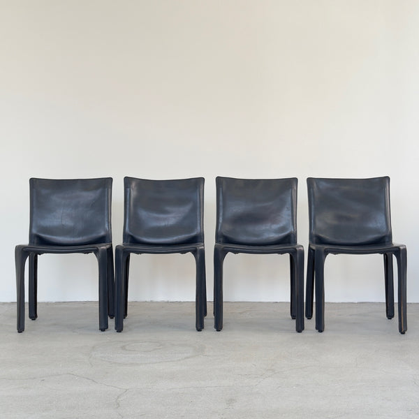 Set of 412 Cab Chairs by Mario Bellini for Cassina
