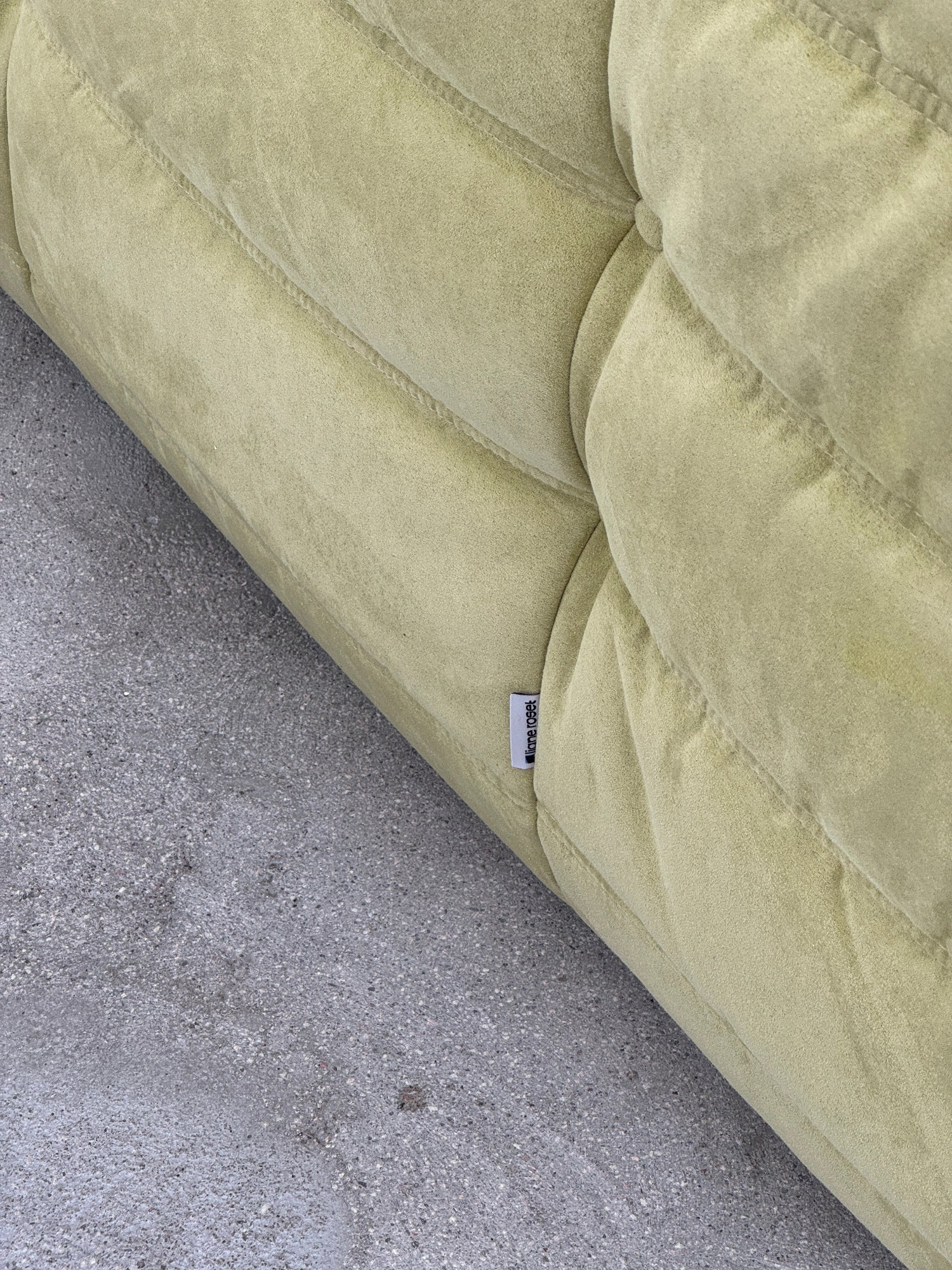 Green Alcantara 2-Seater Togo Sofa by Michel Ducaroy for Ligne Roset