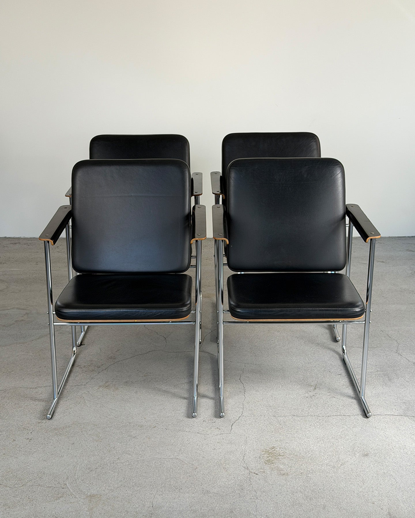 Black Leather 'A-500' Chair by Yrjö Kukkapuro for Avarte