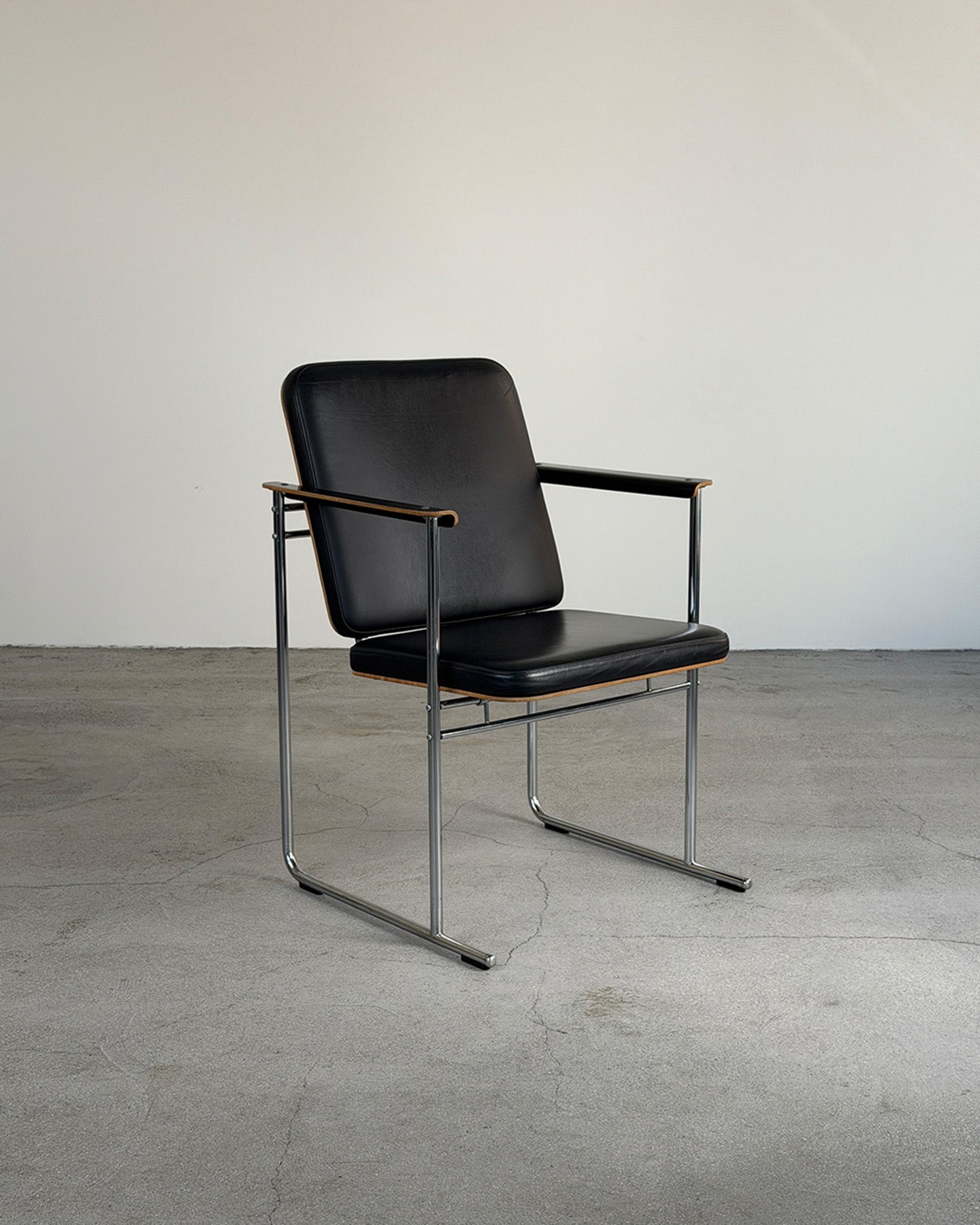 Black Leather 'A-500' Chair by Yrjö Kukkapuro for Avarte