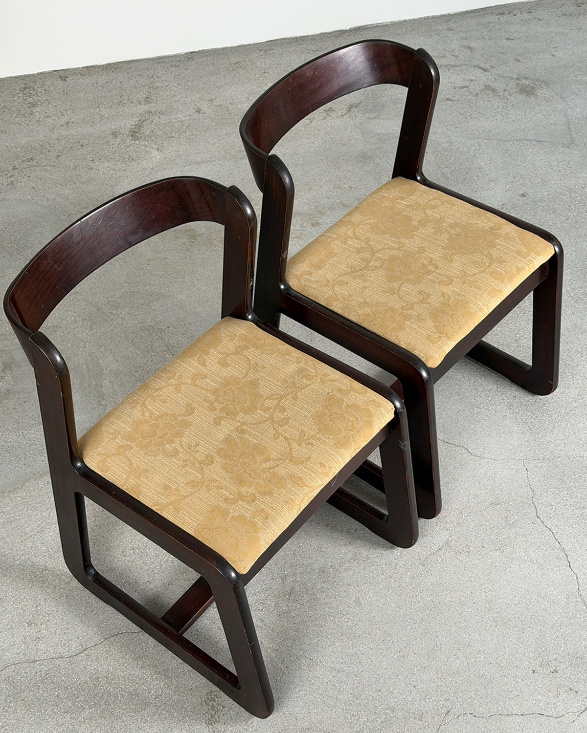 Mario Sabot Wooden Dining Chairs by Willy Rizzo