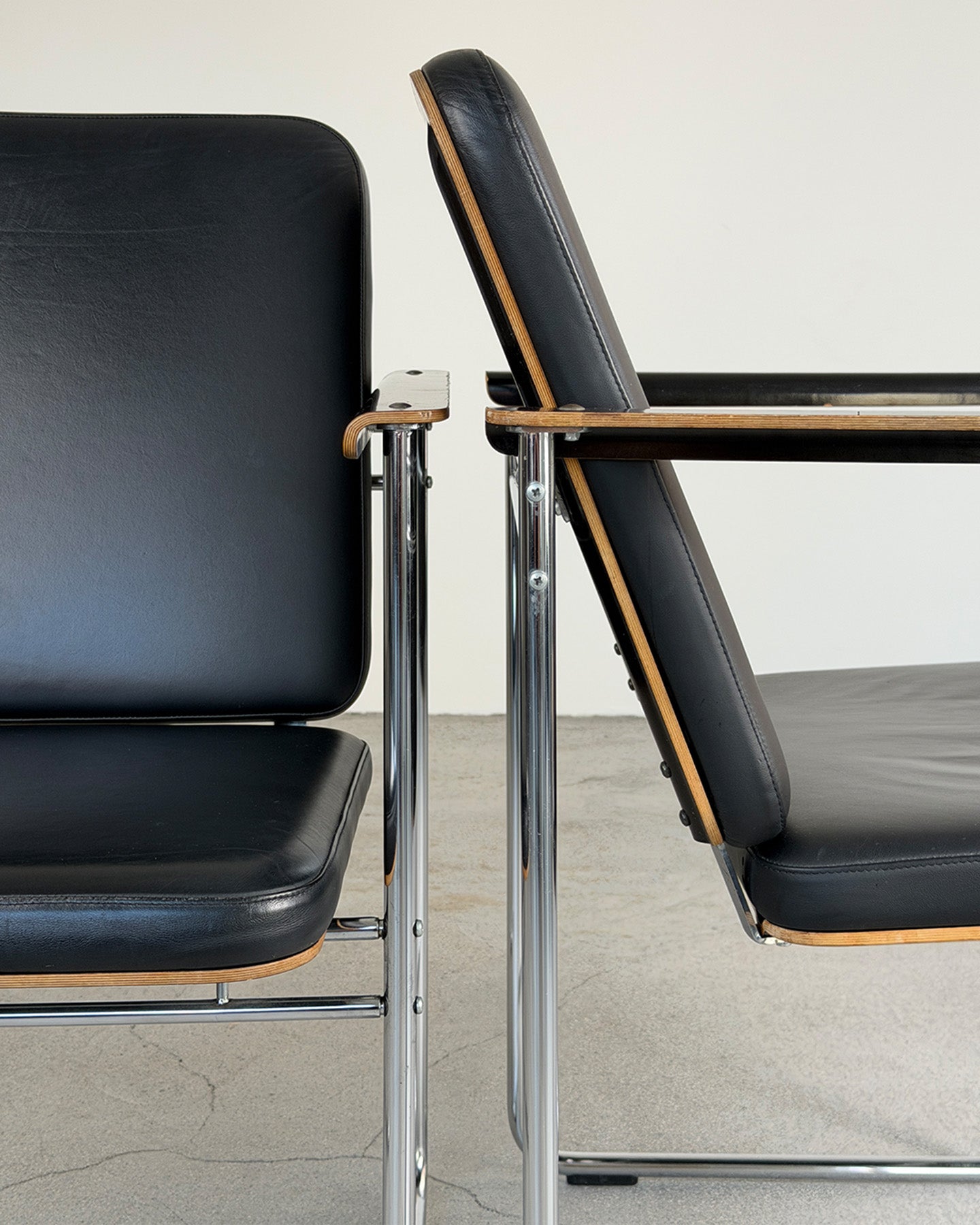 Black Leather 'A-500' Chair by Yrjö Kukkapuro for Avarte