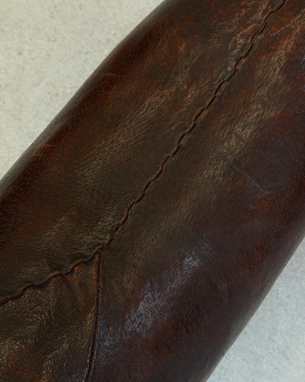 Vintage 1970s Leather Elephant Footstool by Dimitri Omersa
