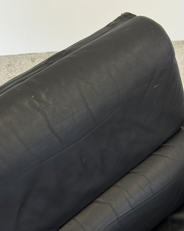 Black Leather Remmi Armchair by Yrjö Kukkapuro