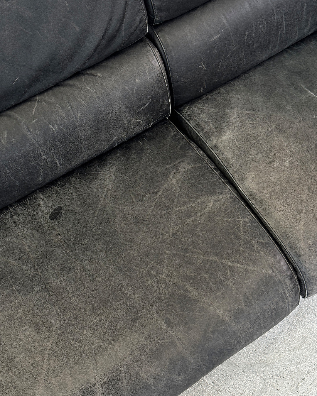 Black Leather Remmi Sofa by Yrjö Kukkapuro