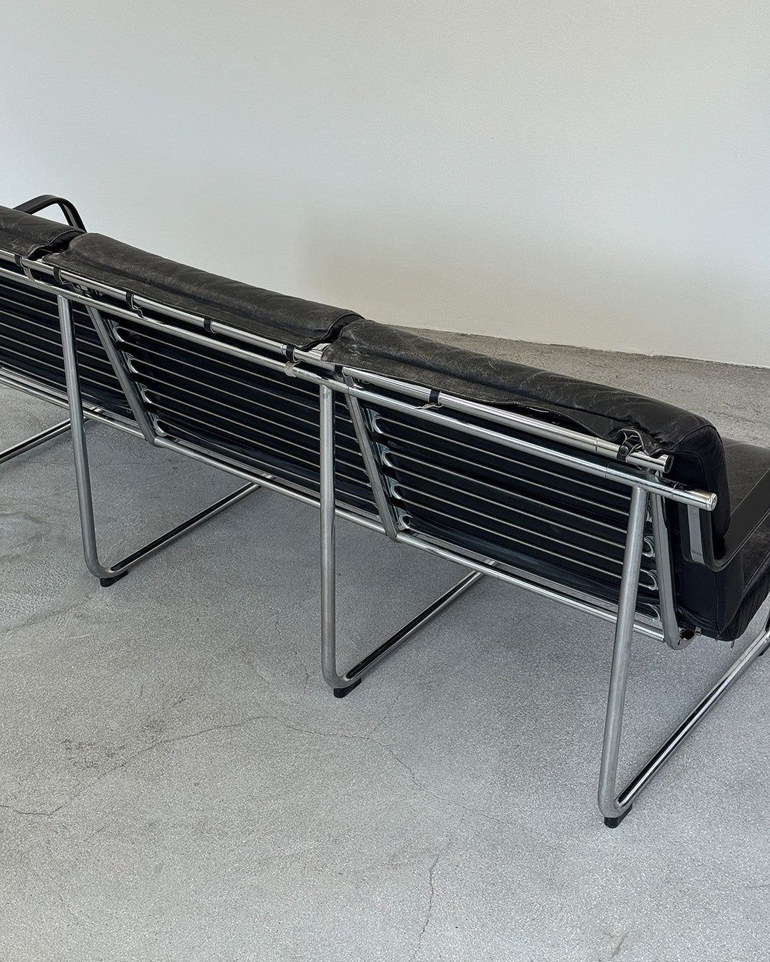 Black Leather Remmi Sofa by Yrjö Kukkapuro