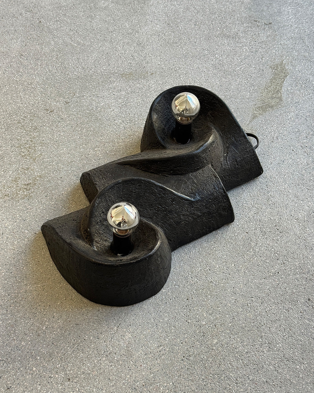 Vintage 1970s Clay Table Lamp by Steengo