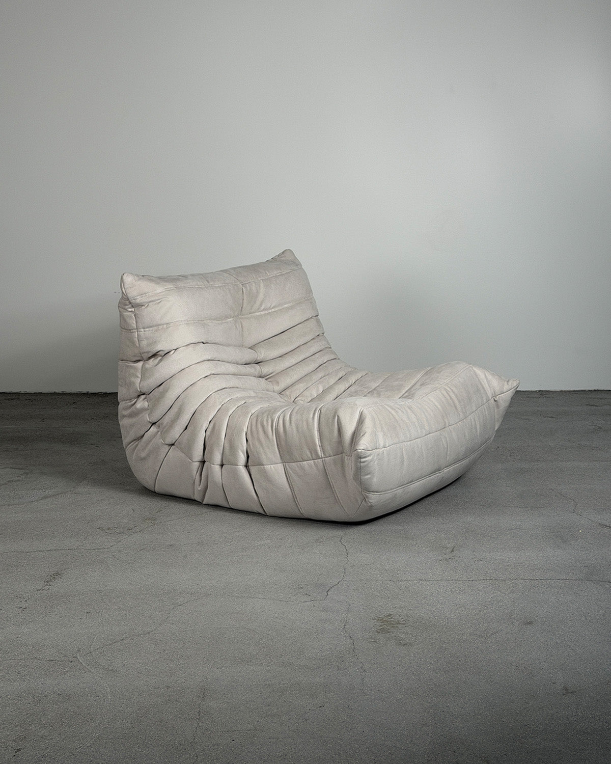 Grey Alcantara Togo Armchair by Michel Ducaroy for Ligne Roset