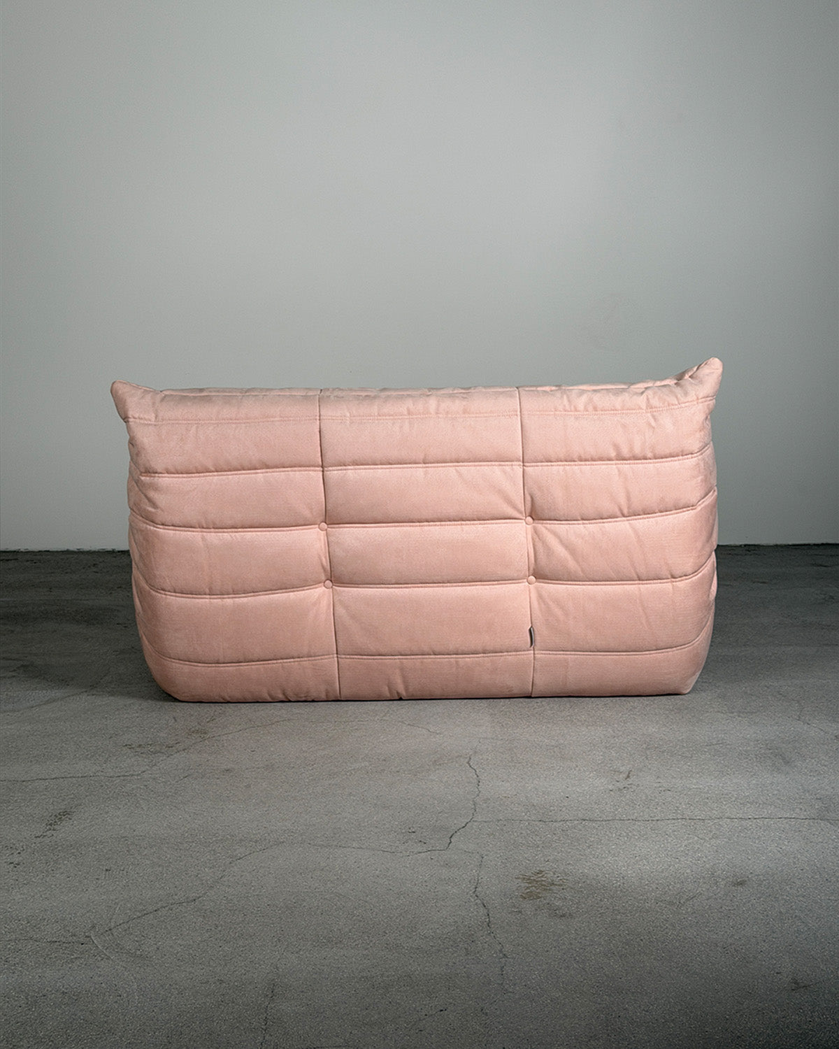 Baby Pink Alcantara 2-Seater Togo by Michel Ducaroy for Ligne Roset