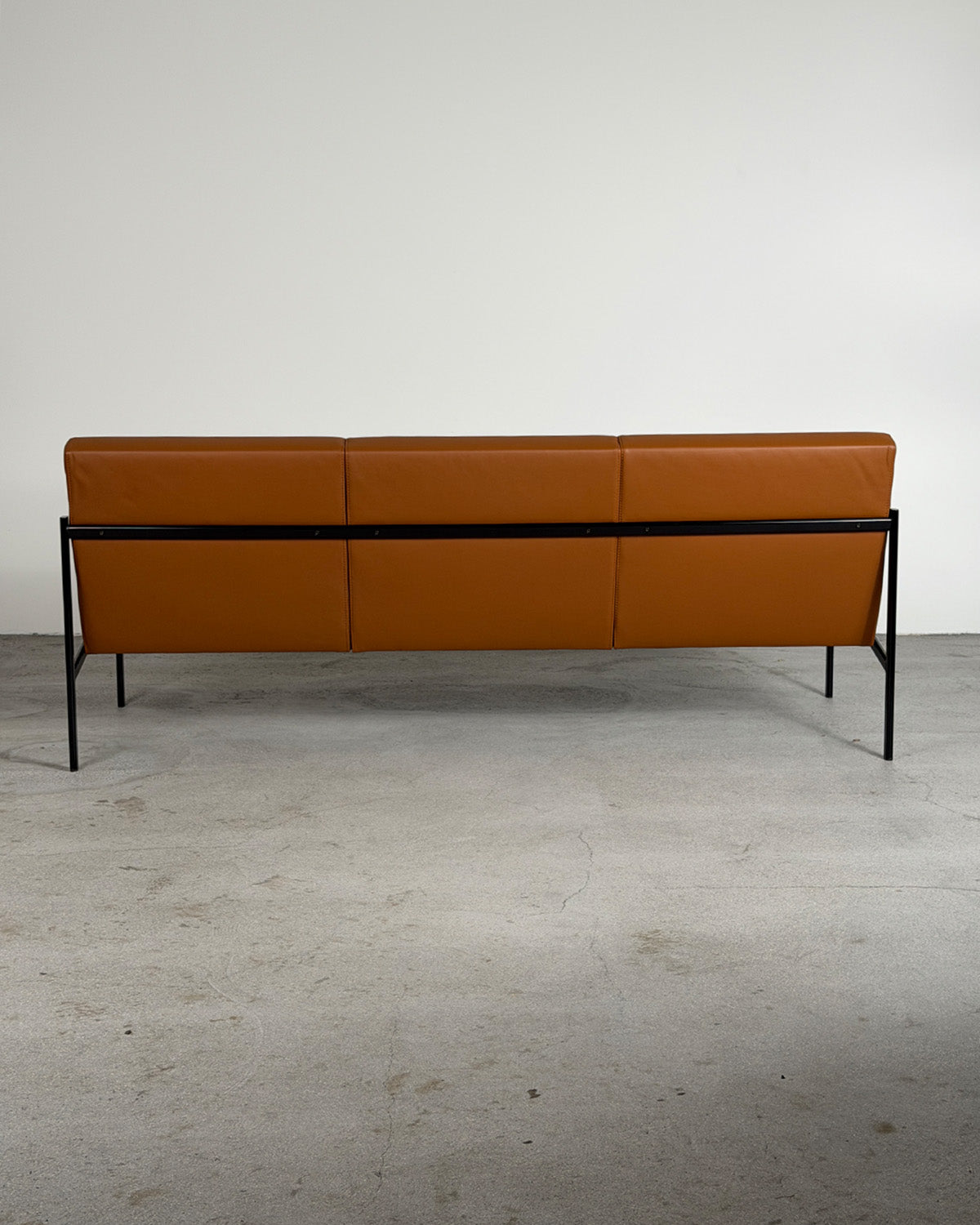 Brown Leather 'Kiki' Sofa by Ilmari Tapiovaara for Artek