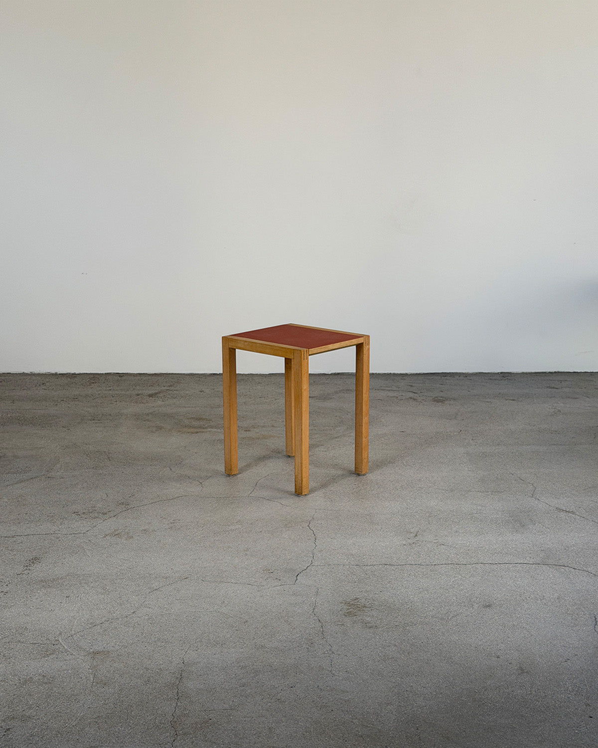 Wooden Red Laminate Stool