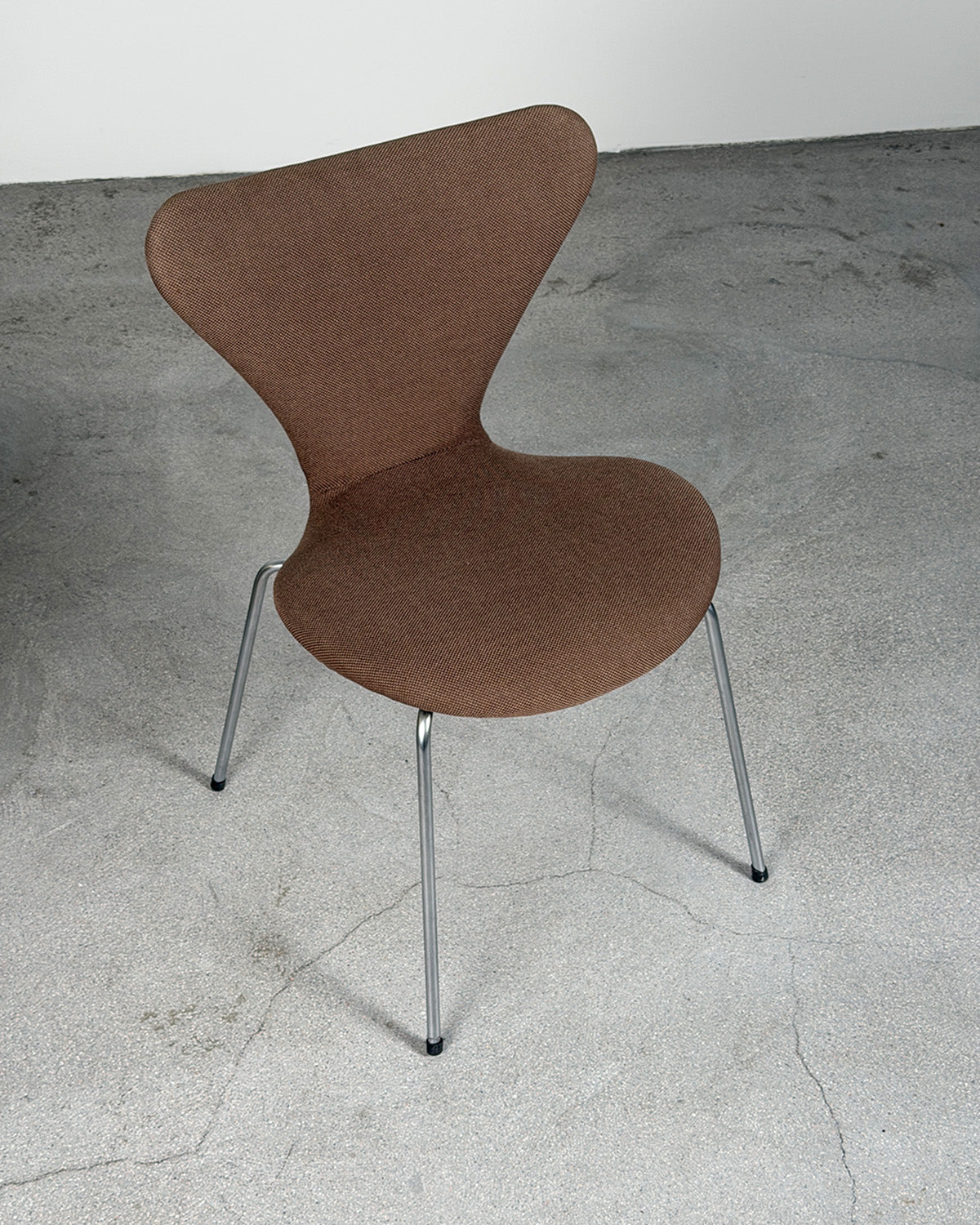 Set of 3 Seven Chairs in Brown Upholstery by Arne Jacobsen for Fritz Hansen, 1970s