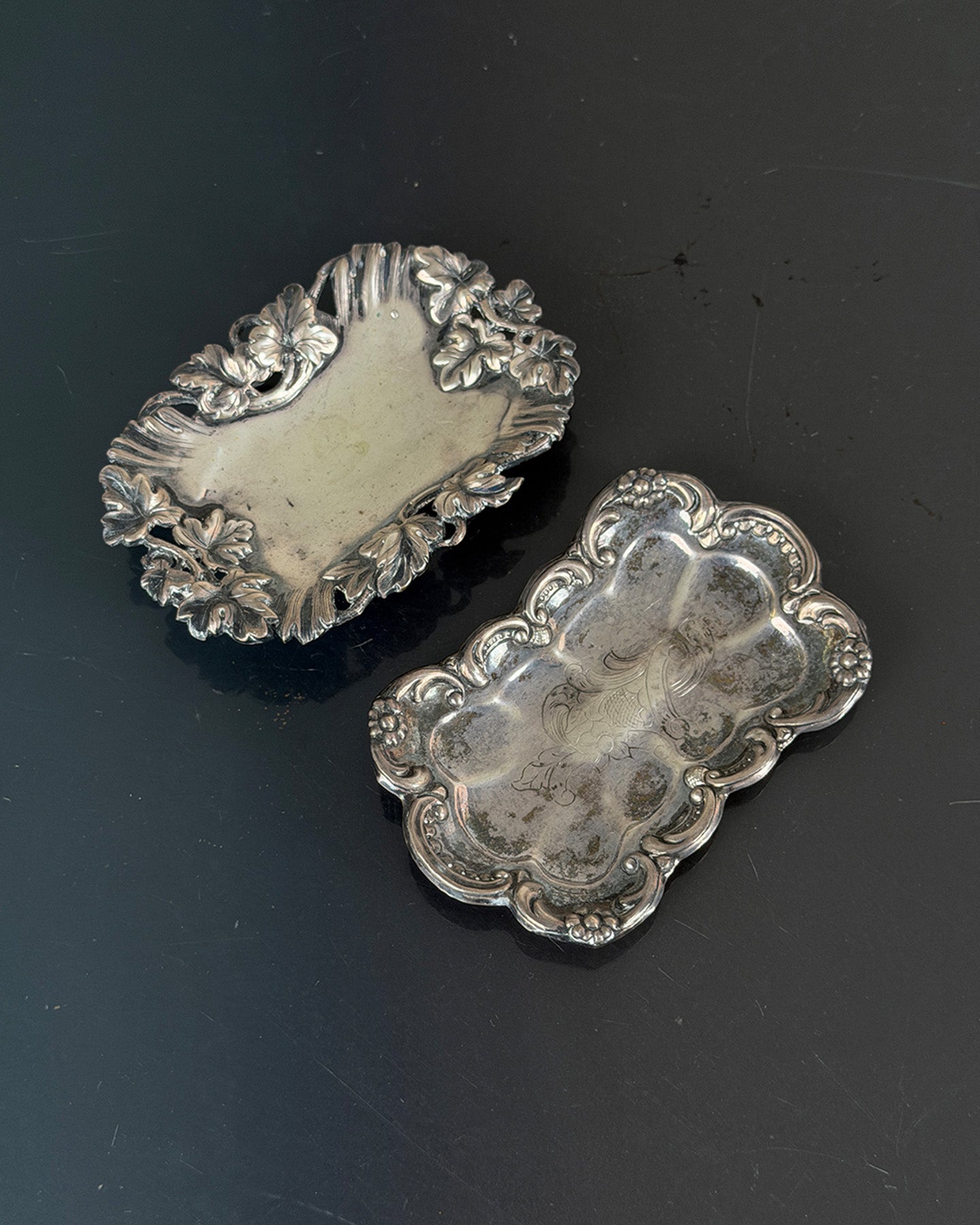 Pair of Swedish Silver Needle Dishes, 1800s