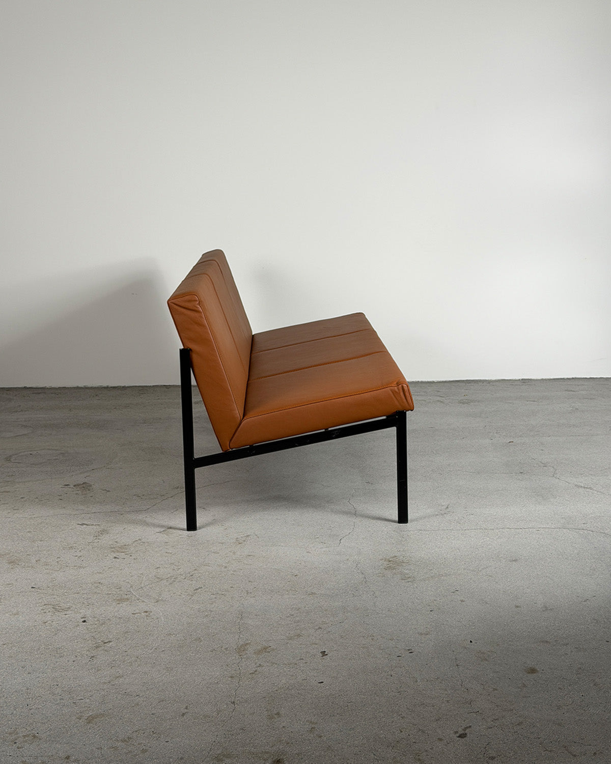 Brown Leather 'Kiki' Sofa by Ilmari Tapiovaara for Artek