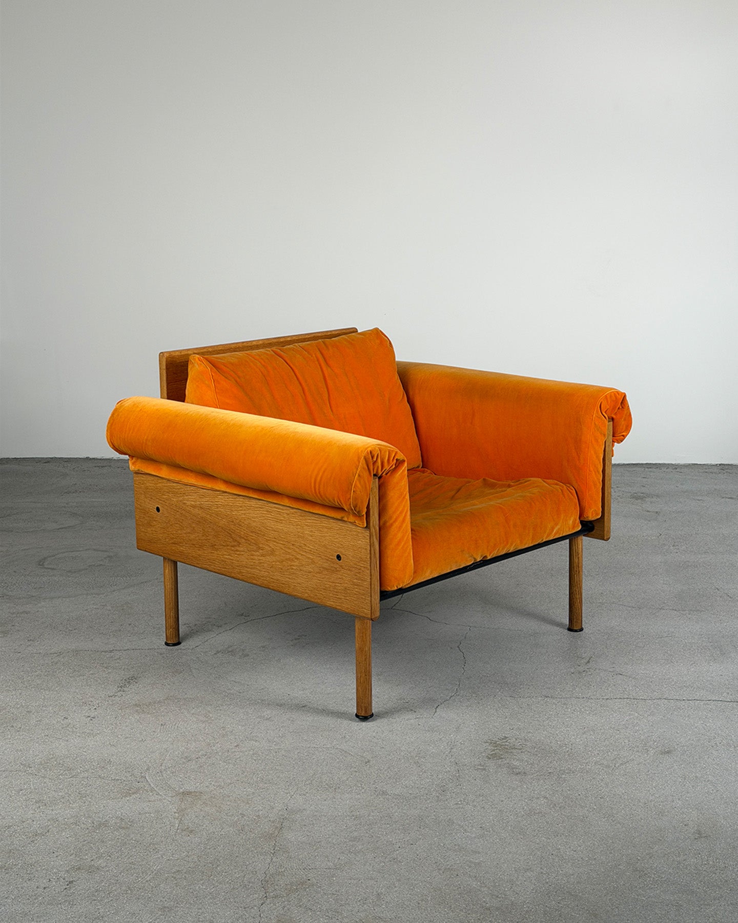 Orange 'Ateljee' Armchair by Yrjö Kukkapuro for Haimi, Finland 1990s