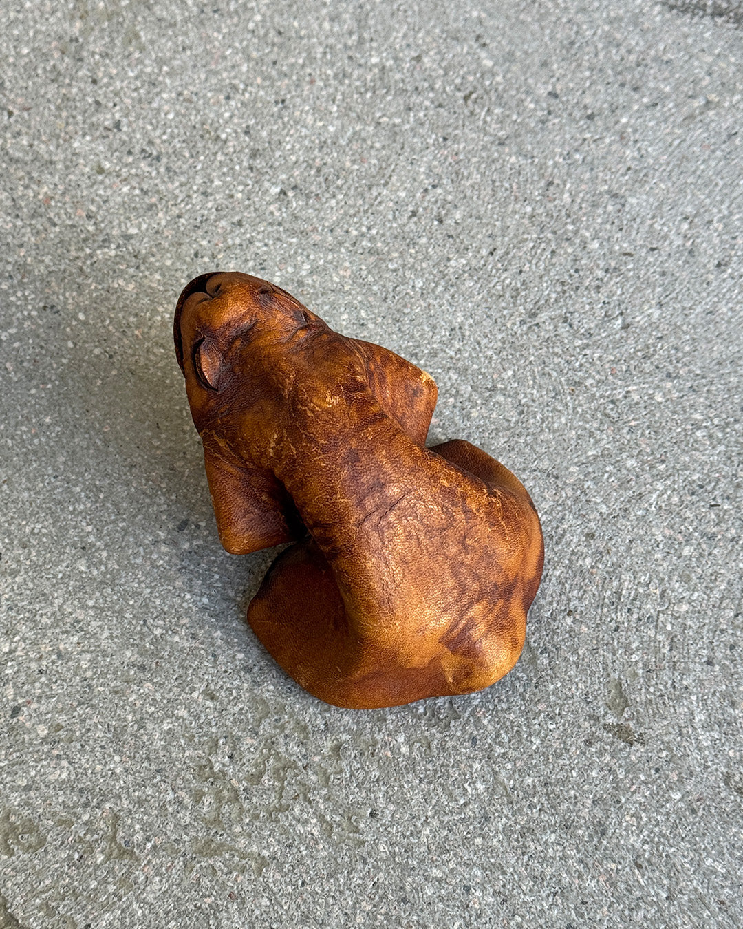 Vintage 1960s Leather Frog Figure by Deru