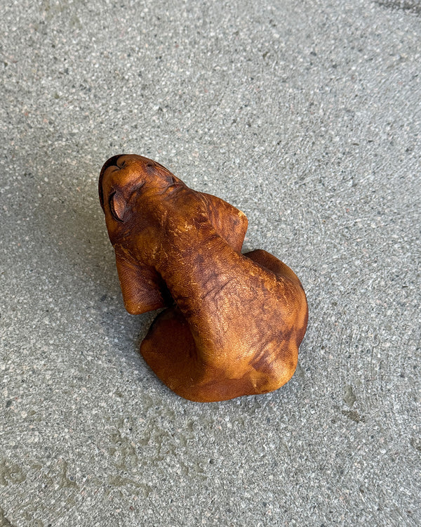 Vintage 1960s Leather Frog Figure by Deru
