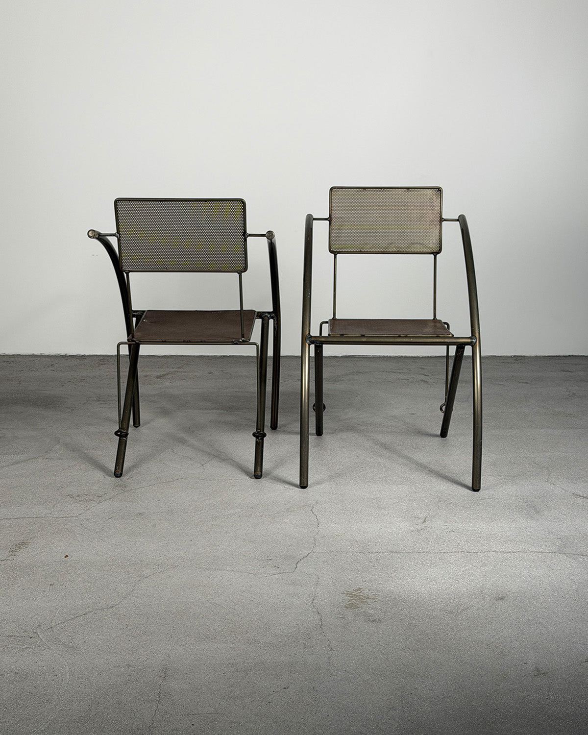 Industrial 1980s Kare Design Metal Chair