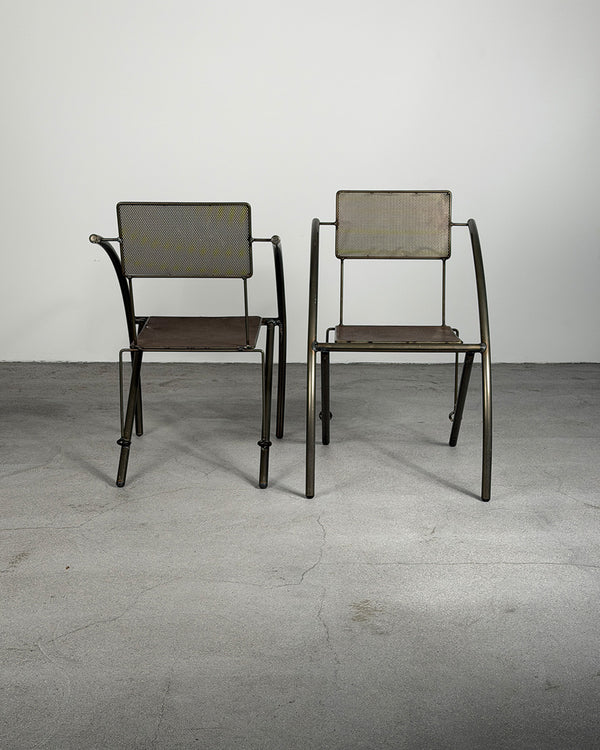 Industrial 1980s Kare Design Metal Chair