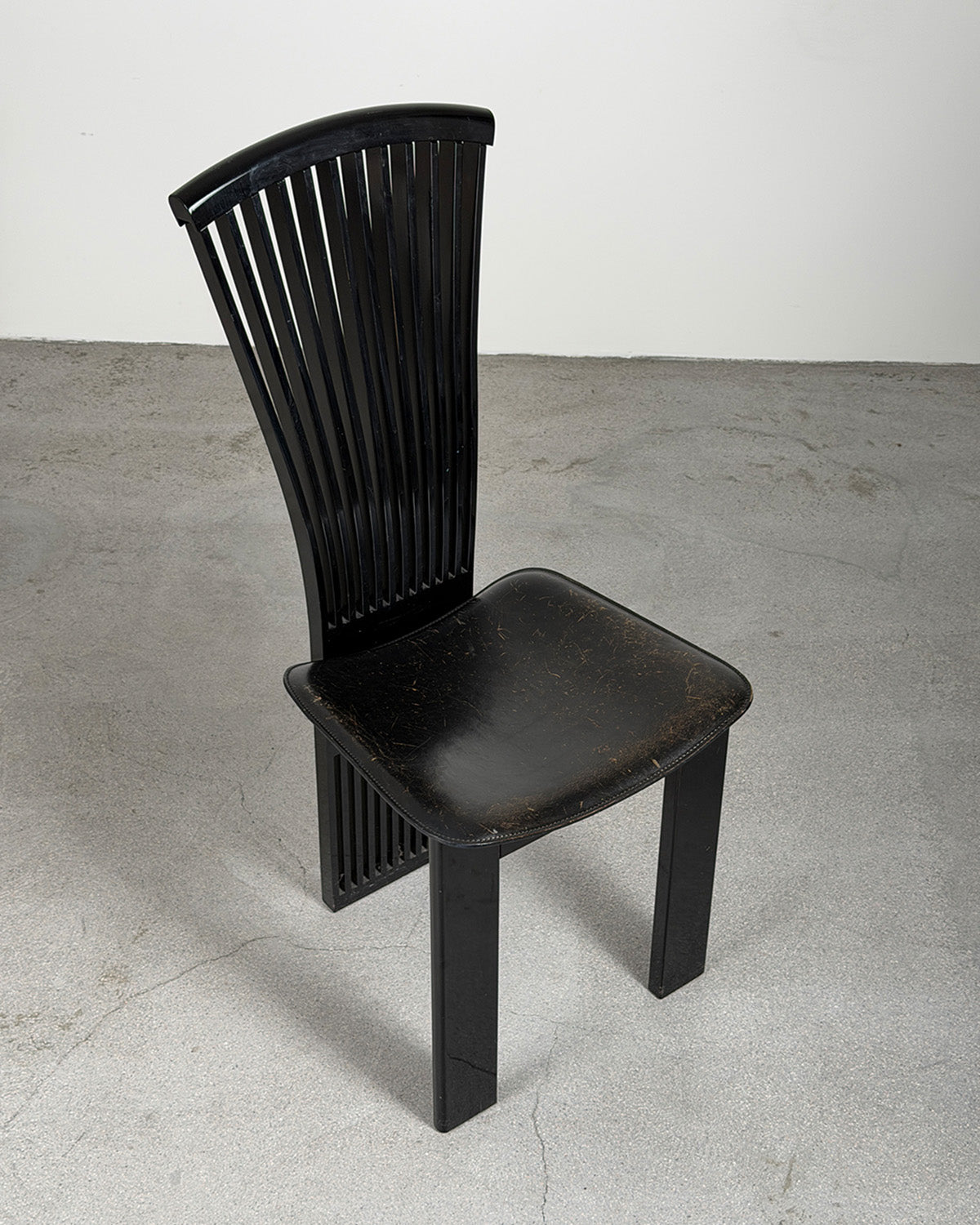 Black 'Fan' Chair by Pietro Costantini, Italy 1980s