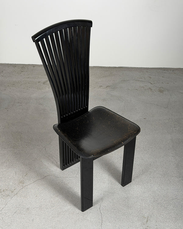 Black 'Fan' Chair by Pietro Costantini, Italy 1980s