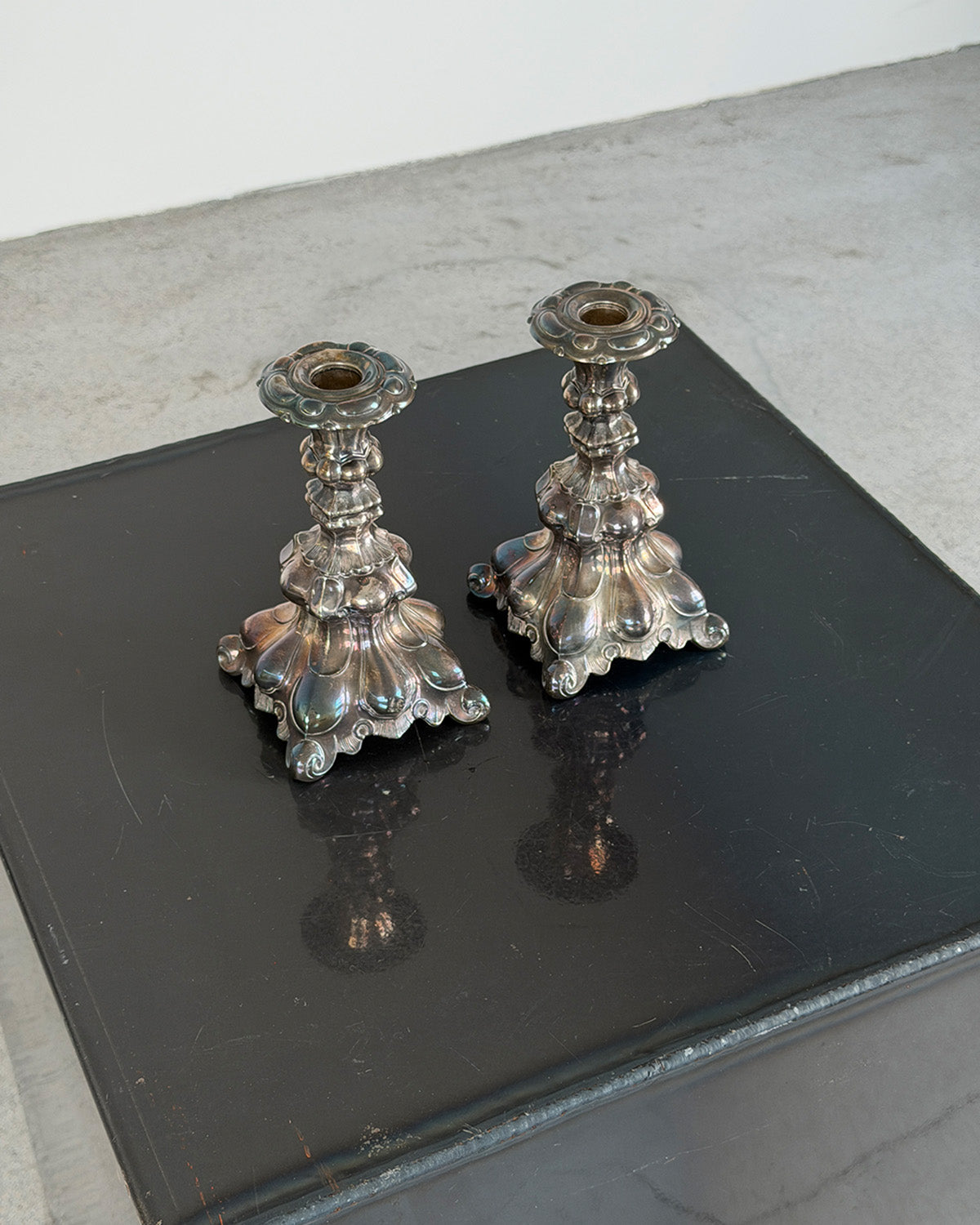 Baroque 813 Silver Candle Holder, 1950s