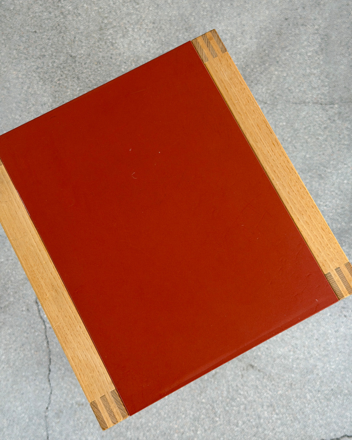 Wooden Red Laminate Stool