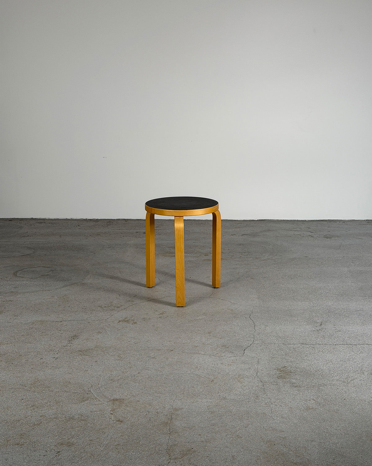 Artek Black Top 60 Stool by Alvar Aalto