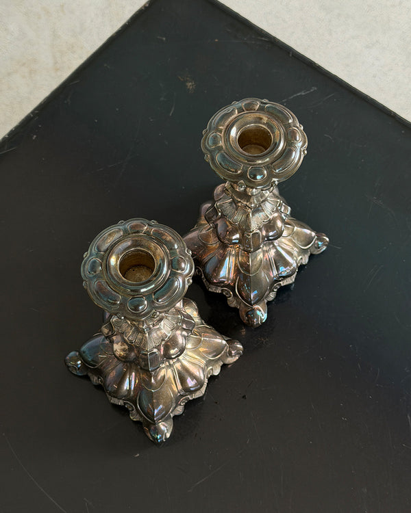 Baroque 813 Silver Candle Holder, 1950s