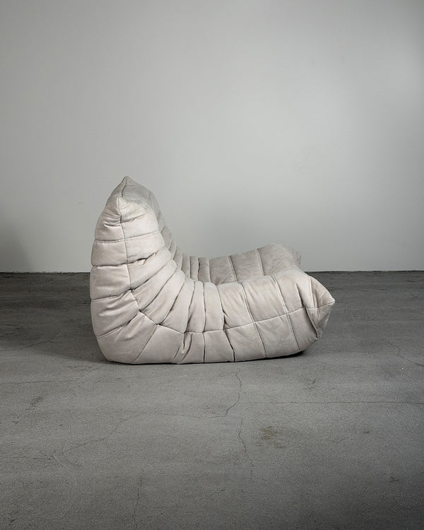 Grey Alcantara Togo Armchair by Michel Ducaroy for Ligne Roset