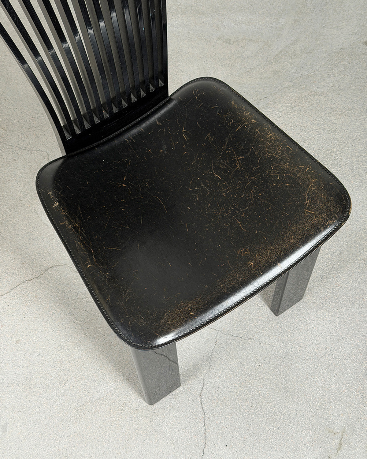 Black 'Fan' Chair by Pietro Costantini, Italy 1980s