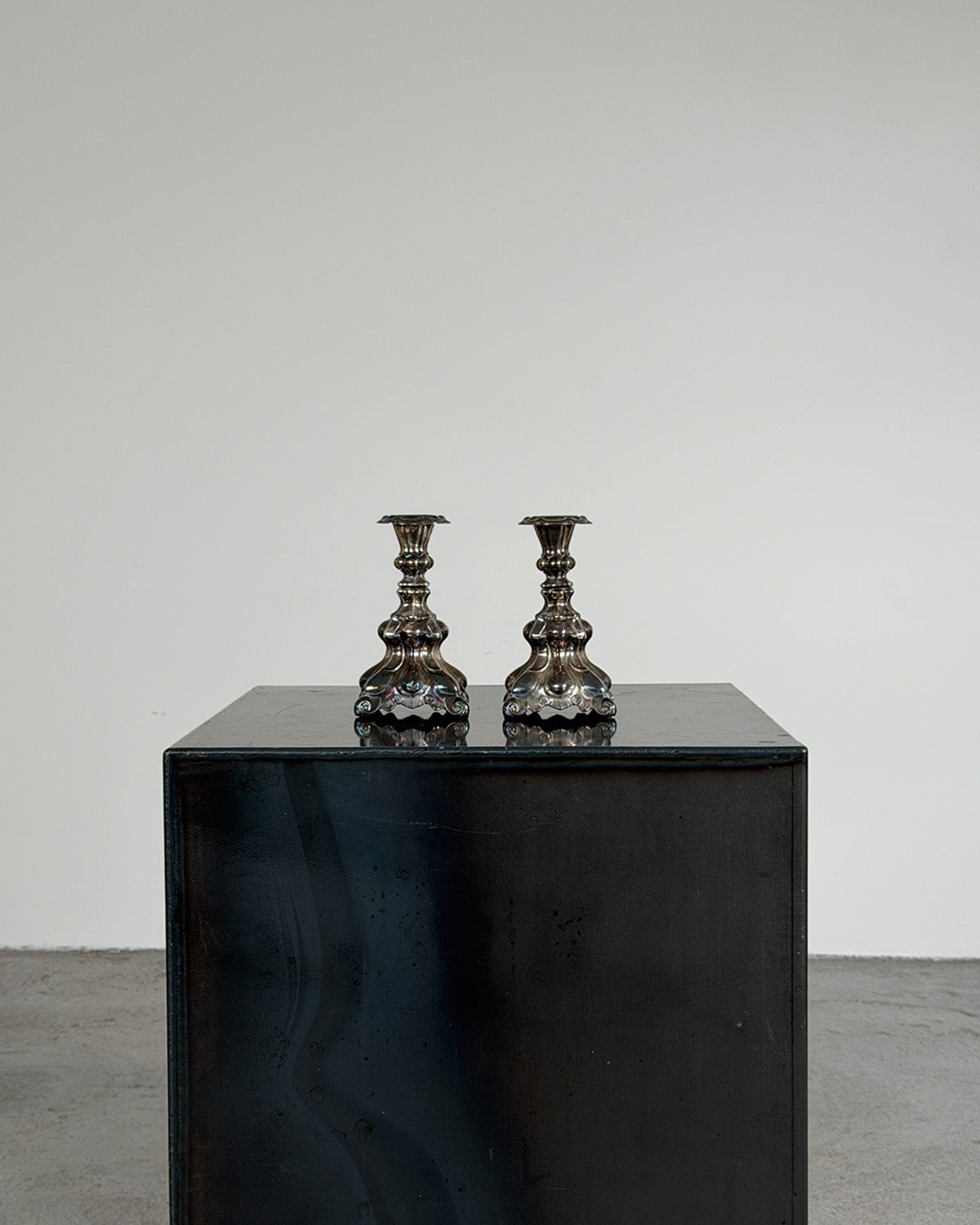 Baroque 813 Silver Candle Holder, 1950s