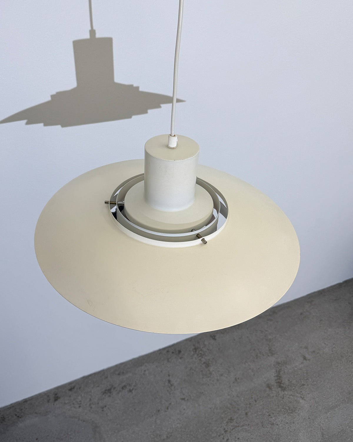 Vintage 1970s Danish Metal Hanging Lamp