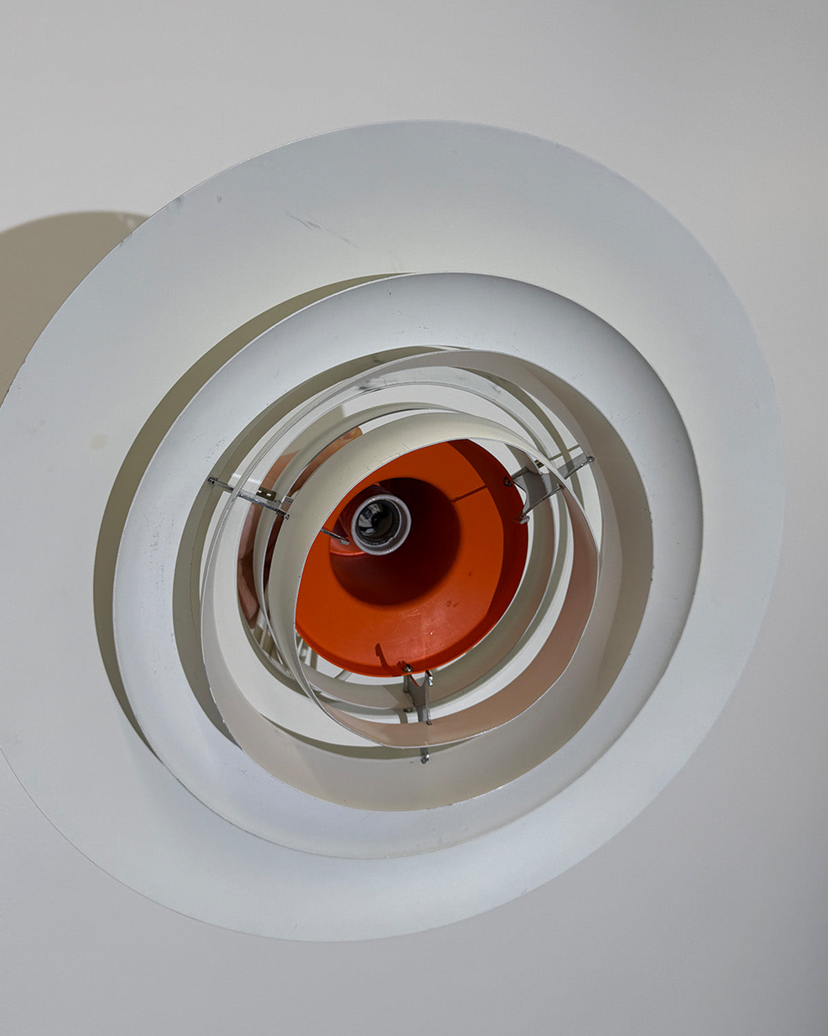 Vintage 1970s Danish Metal Hanging Lamp