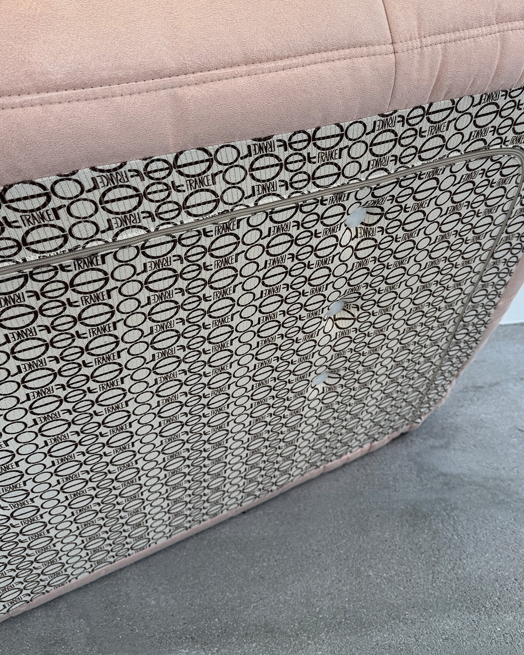 Baby Pink Alcantara 3-Seater Togo by Michel Ducaroy for Ligne Roset