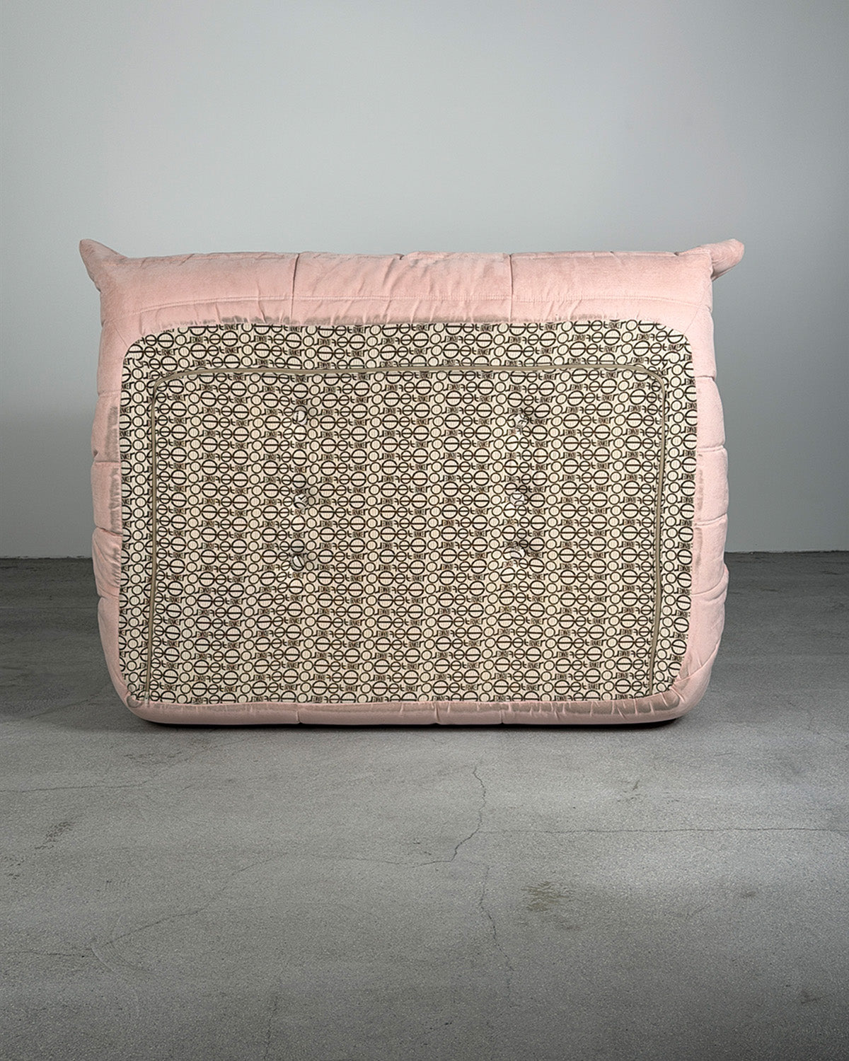 Baby Pink Alcantara 2-Seater Togo by Michel Ducaroy for Ligne Roset