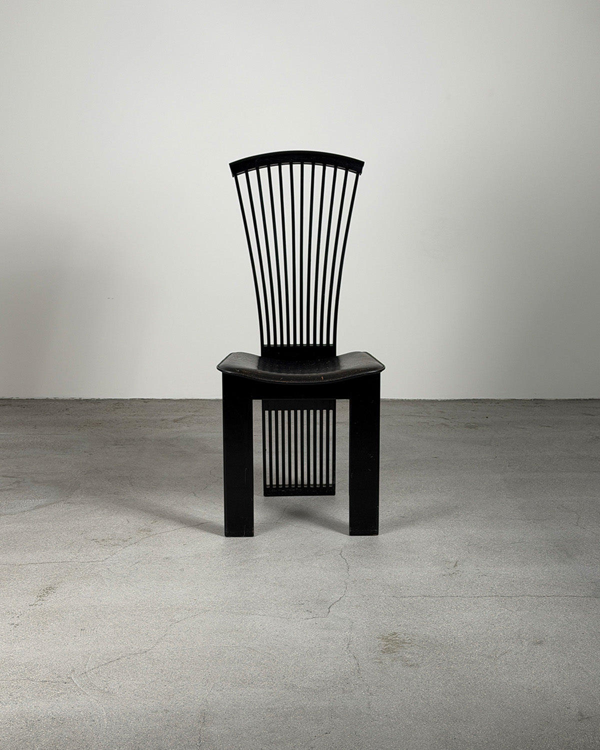 Black Fan Chair by Pietro Costantini, Italy 1980s